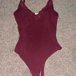 lace trim thing bodysuit